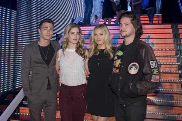 Eliza Taylor and Thomas McDonell Attend Calle 13 Premier Madrid June 9th 2014
