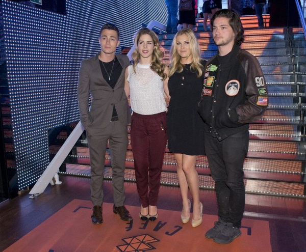 Eliza Taylor Thomas McDonell Calle 13 Madrid Premier June 9th 2014
