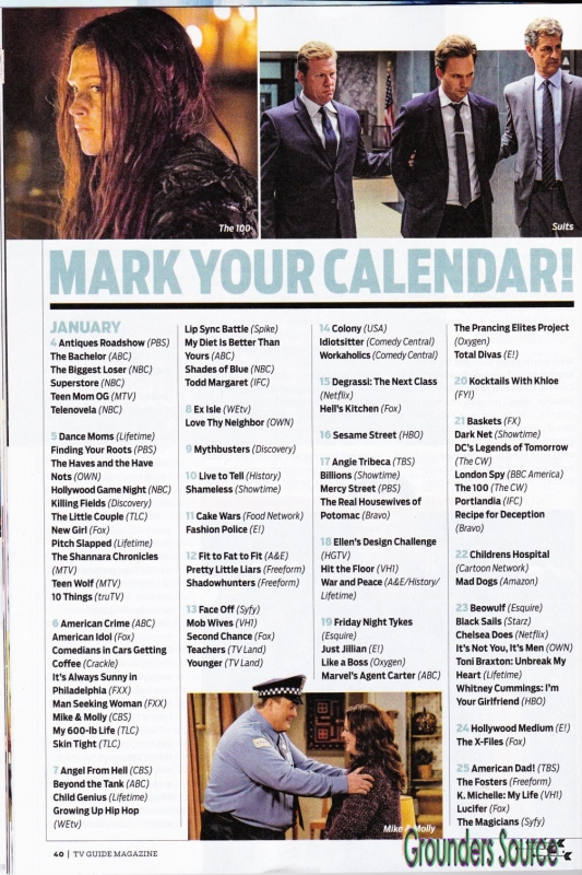 Scans TV Guide Magazine December 31, 2015
